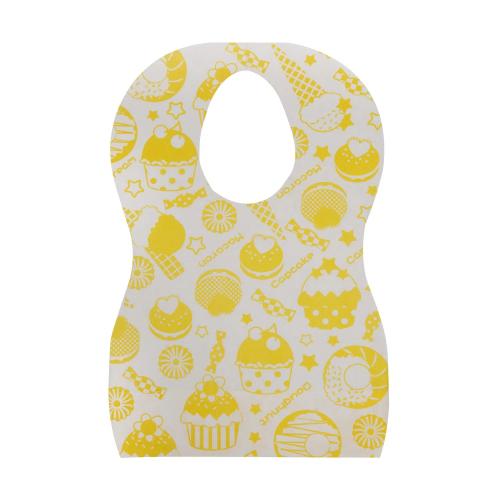 China Disposable baby apron with pocket paper, made of PE material, waterproof, capable of printing multiple patterns Fabricante