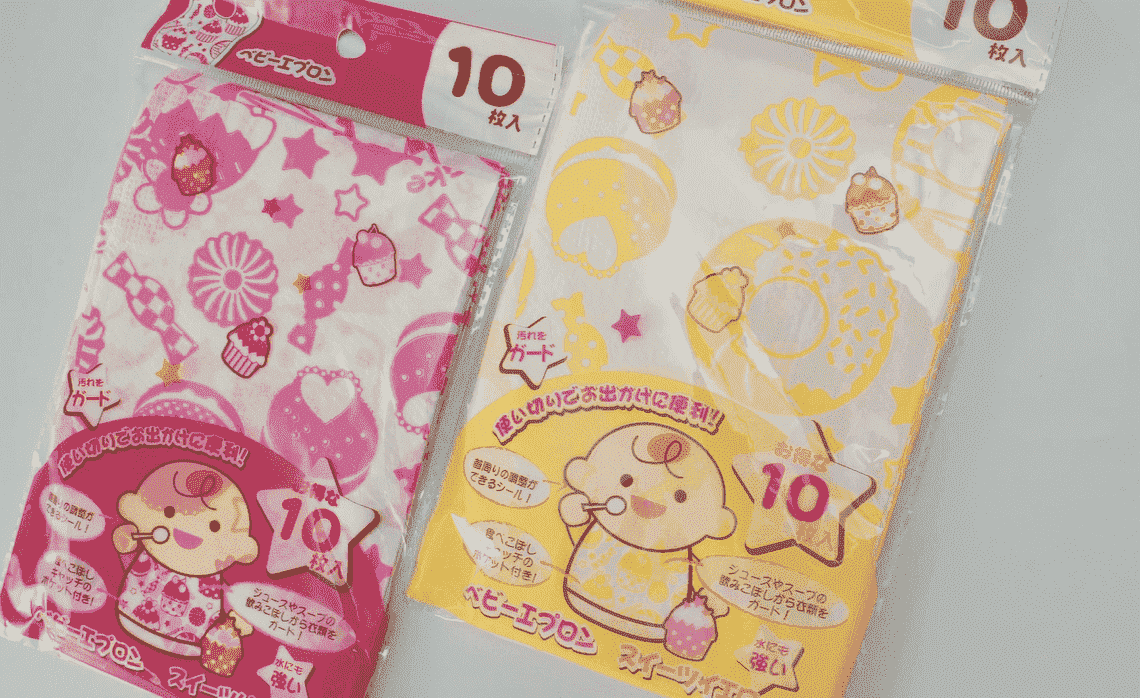 Baberos desechables de papel para bebé, impermeables, con estampado de dibujos animados, para viajes