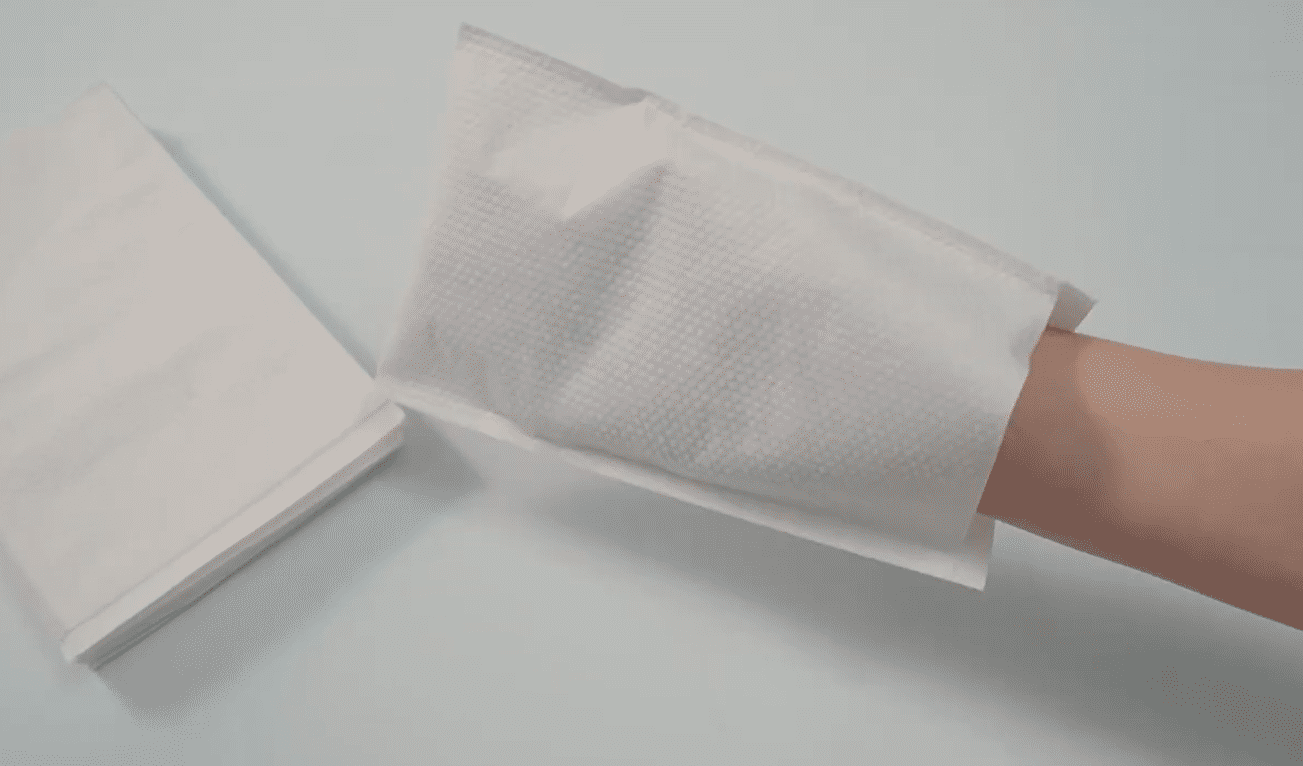 Guantes desechables de tela no tejida, antibacterianos, ecológicos y rectangulares.